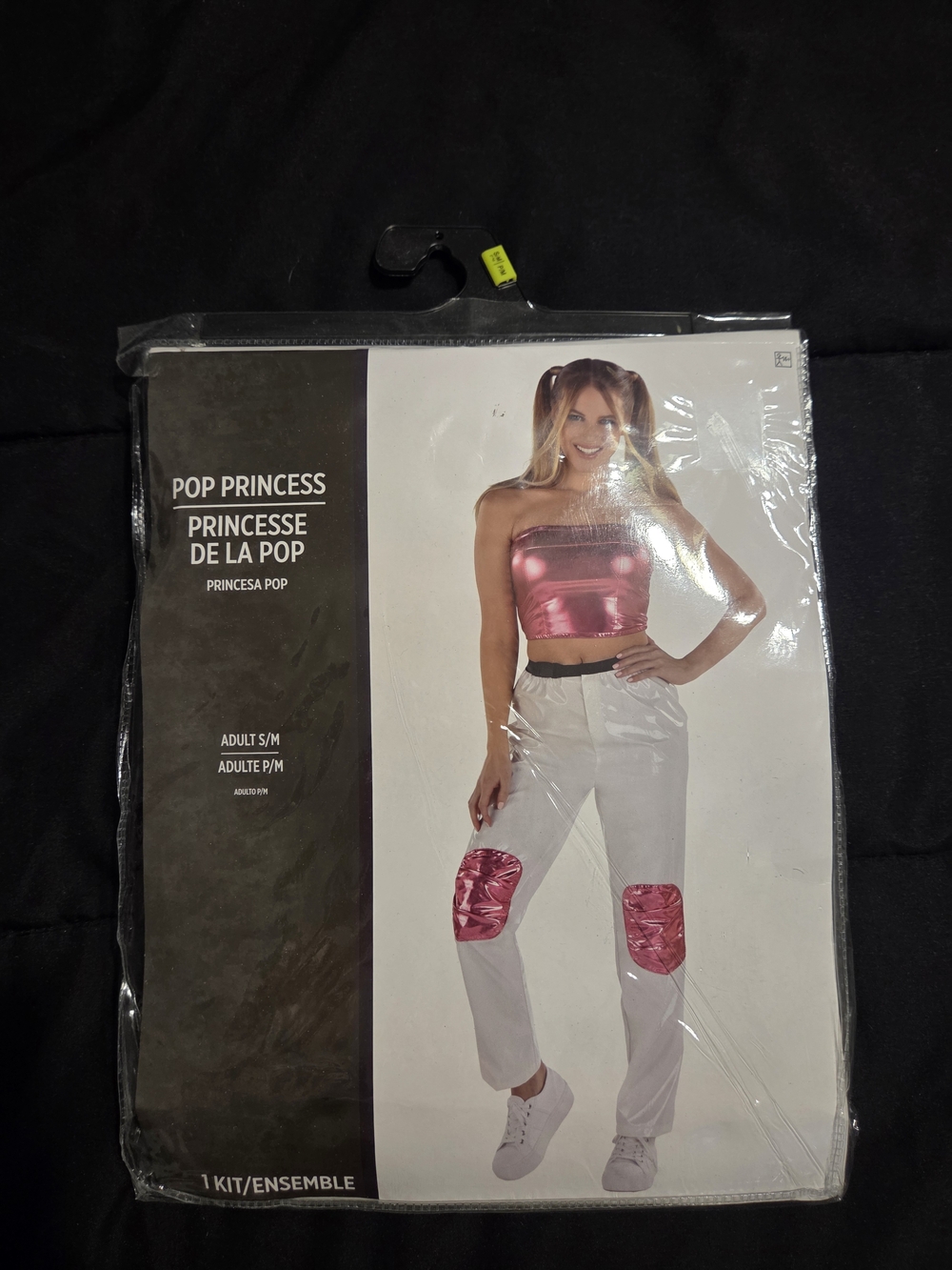 Pop Princess Women's White Jogger Pants with Pink Knee Patches